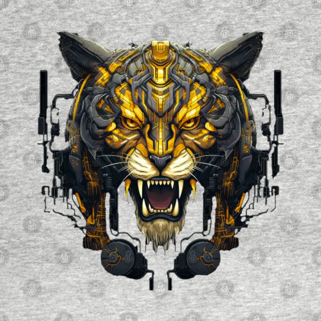 Mechanical Majesty - The Roaring Cyborg Tiger by Lematworks